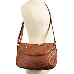 Call It Spring Cognac Crossbody Bag